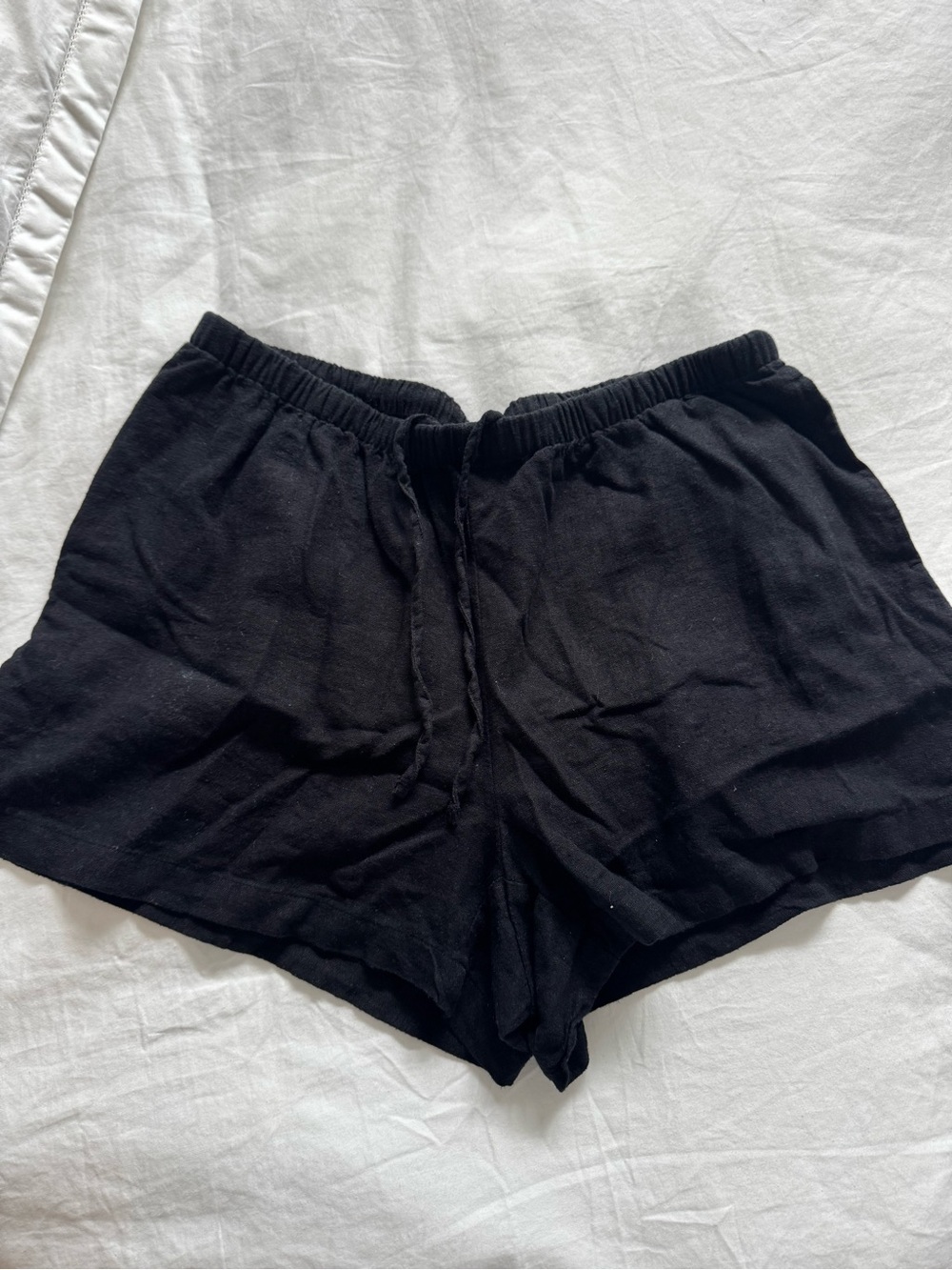 Target - A New Day- Black linen Shorts - Soft Elastic Waist